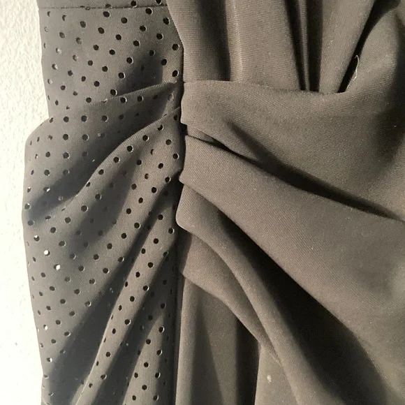 Byron Lars Side Draped V-Neck Sheath Dress Size 8 – Mascara built in Lace Slip - Picture 6 of 14